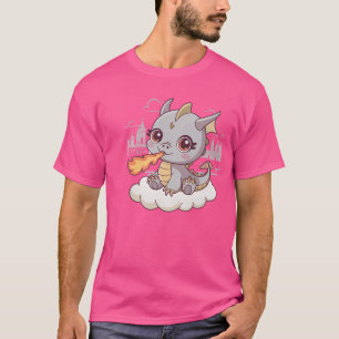 T-shirt Dragon de respiration par le feu de Kawaii