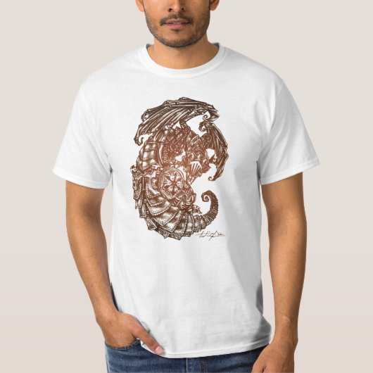 T-shirt Dragon de rouages (Devant)