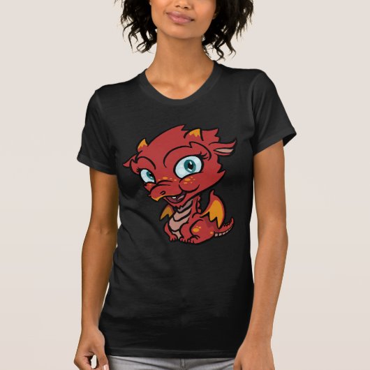 T-shirt Dragon de rouge de Lil (Devant)