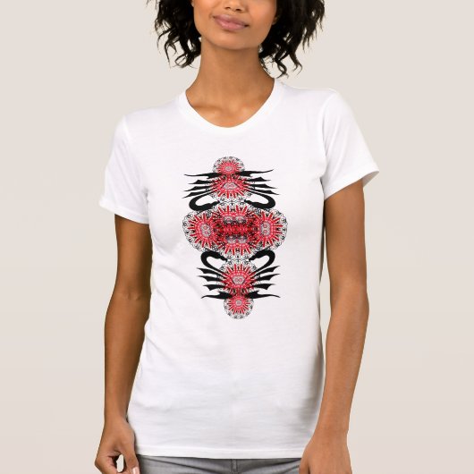 T-shirt dragon de rouge de whitazee (Devant)