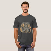 T-shirt Dragon de squelette (Devant entier)