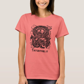T-shirt Dragon de tatouage BW