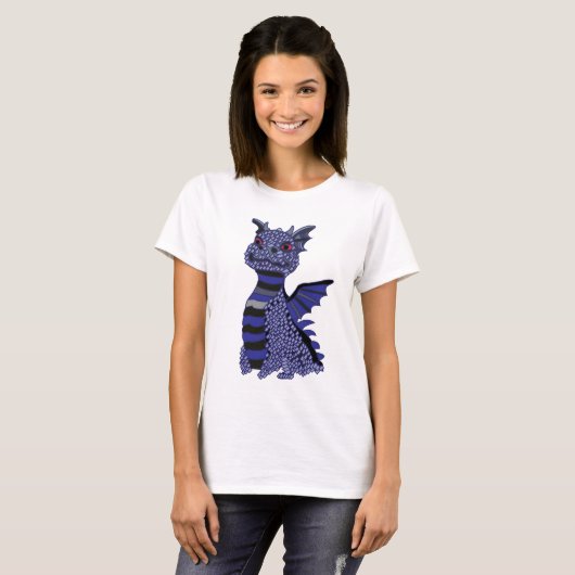 T-shirt Dragon Diamant Bleu (Devant entier)
