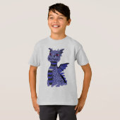 T-shirt Dragon Diamant Bleu Enfants (Devant entier)