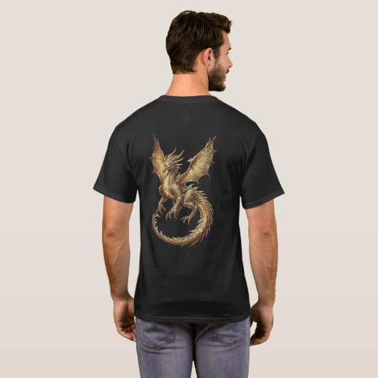 T-shirt Dragon d'or (Dos entier)