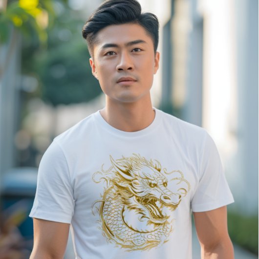 T-shirt Dragon d'or chinois
