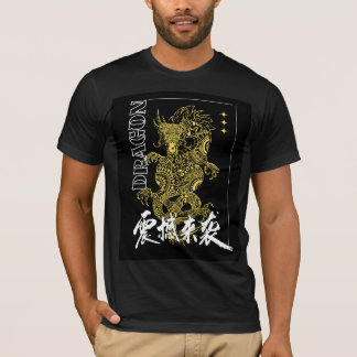 T-shirt Dragon d'or Kanji T-Sirt