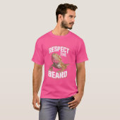 T-shirt Dragon Drôle Respecte Le Lizard De Barbe Et (Devant entier)