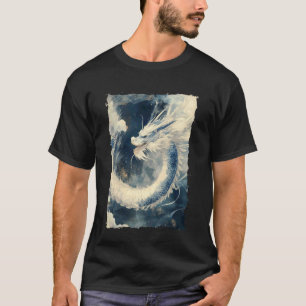 T-shirt Dragon encre Art asiatique Créature mythique