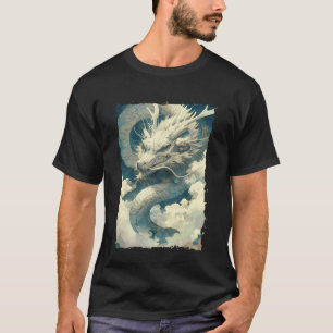T-shirt Dragon encre Art asiatique Créature mythique