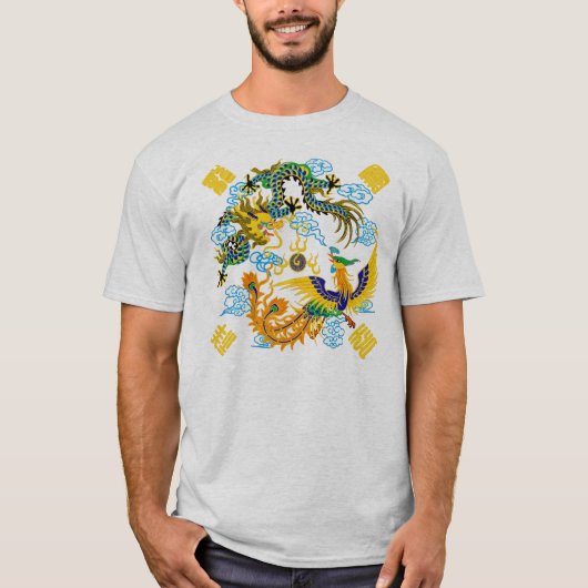 T-shirt Dragon et art de Chinois de Phoenix (Devant)