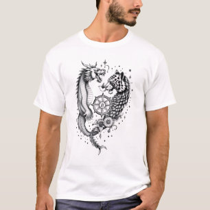T-shirt Dragon et Leopard Tattoo
