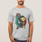 T-shirt Dragon Et Poisson Yang (Devant)