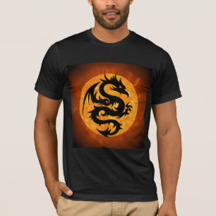T-shirt dragon feu