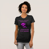 T-shirt dragon fibro rose (Devant entier)