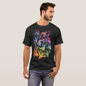 T-shirt Dragon Fire Dark Rainbow (Devant entier)