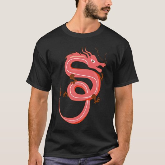 T-shirt dragon, funny, design (Devant)
