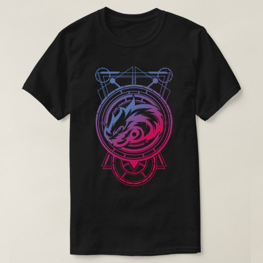 T-shirt Dragon géométrique (Design devant)