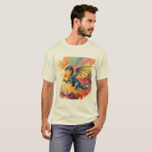 T-shirt dragon géométrique (Devant entier)