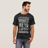 T-shirt Dragon Head Funny Cute Imaginaire Créature (Devant entier)