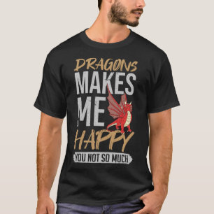 T-shirt Dragon Head Funny Mignonne Imaginaire Créature Pul