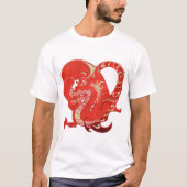 T-shirt Dragon Heart Valentine Light Unisex couleur (Devant)