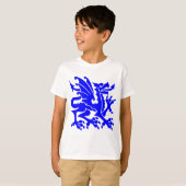 T-shirt Dragon héraldique 01 - Bleu (Devant entier)
