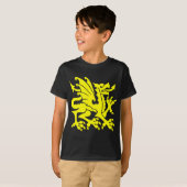 T-shirt Dragon héraldique 01 - Jaune (Devant entier)