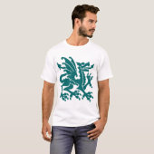 T-shirt Dragon héraldique 01 - Moss Green (Devant entier)