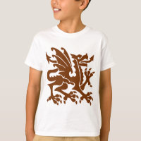 Dragon héraldique 01 - Noyer