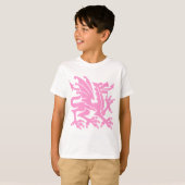 T-shirt Dragon héraldique 01 - Rose (Devant entier)