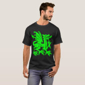 T-shirt Dragon héraldique 01 - Vert (Devant entier)