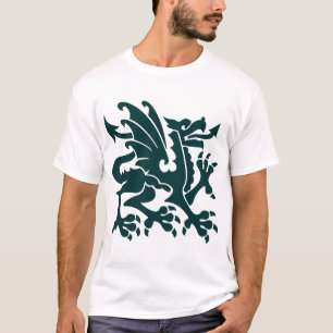 T-shirt Dragon Héraldique 01 - Vert Foncé