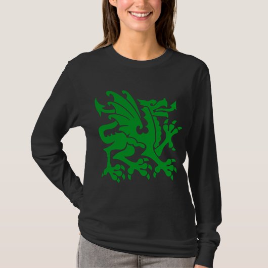 T-shirt Dragon héraldique 01 - Vert herbe (Devant)