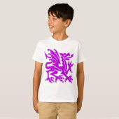 T-shirt Dragon héraldique 01 - Violet (Devant entier)