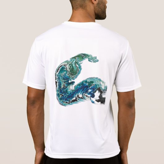 T-shirt Dragon in the Waves - Énergie de l'océan Abstrait (Dos)