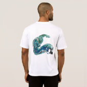 T-shirt Dragon in the Waves - Énergie de l'océan Abstrait (Dos entier)