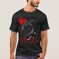 Dragon japonais avec soleil rouge traditionnel Jap