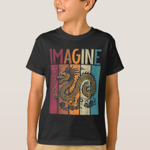 T-shirt Dragon Japonais Imagine Imaginaire Rétro Hommes My