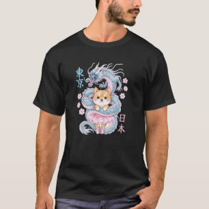 T-shirt Dragon Japonais Kawaii Ballet Ballerine Mignon Ani