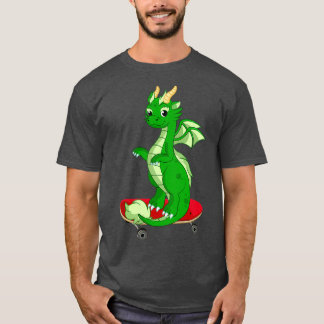 T-shirt Dragon Jouer Skateboard Drôle Bon Dragon Skateb