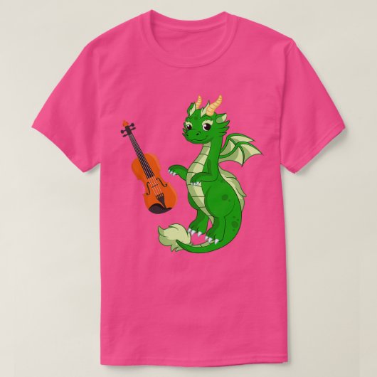 T-shirt Dragon Jouer Violon Drôle Bon Dragon Violon Lov (Design devant)