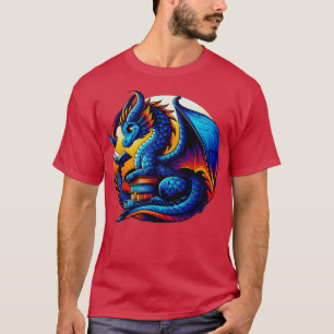 T-shirt Dragon Lecture d'un livre Bookworm Book Lover 2