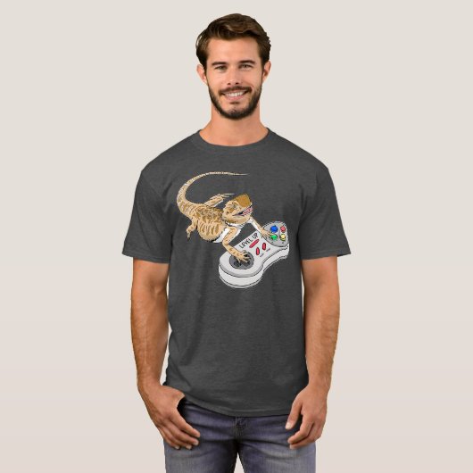 T-shirt Dragon Lecture Vidéo Jeu Reptiles (Devant entier)