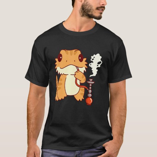T-shirt Dragon Lourd Fumer Hookah Pogona Avec Shisha (Devant)