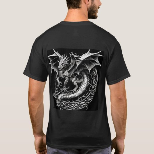 T-shirt Dragon majestueux : Tatouage Abstrait celtique com (Dos)