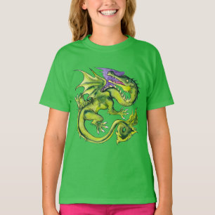 T-shirt Dragon médiéval vert