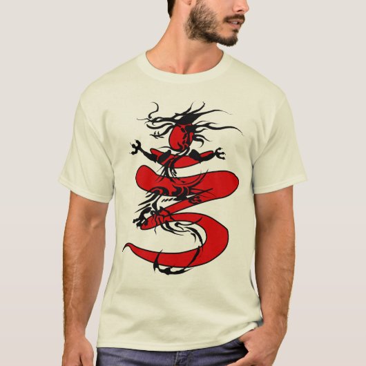T-shirt dragon méditant (Devant)
