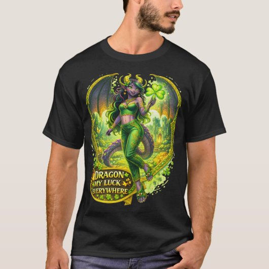 T-shirt Dragon My Luck Everywhere (Devant)