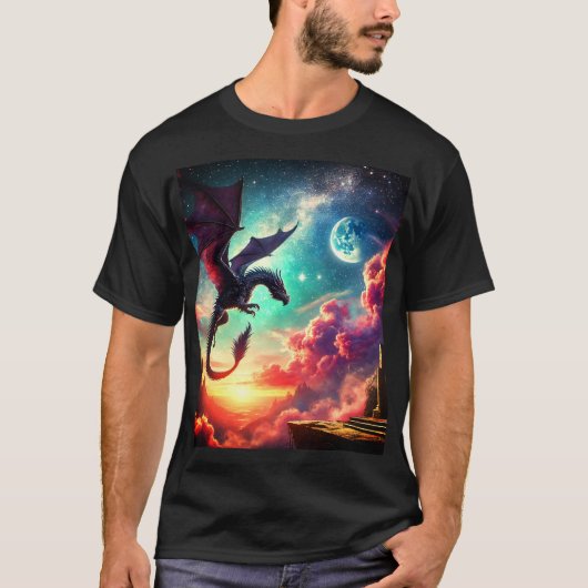 T-shirt Dragon noir (Devant)